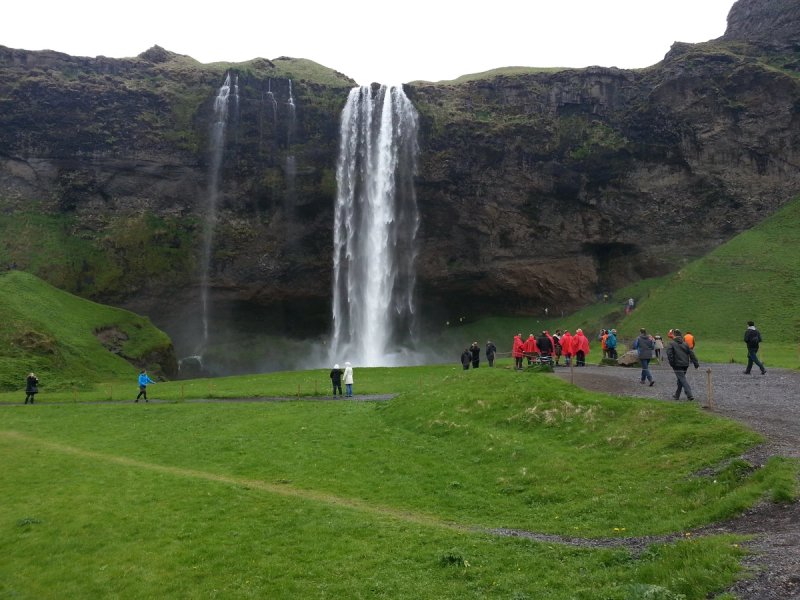 One waterfall in Iceland you can walk behind