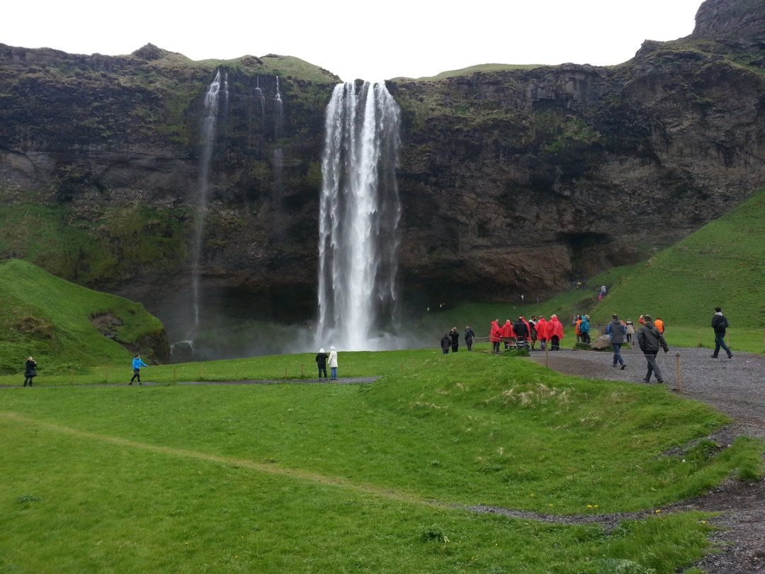 One waterfall in Iceland you can walk behind