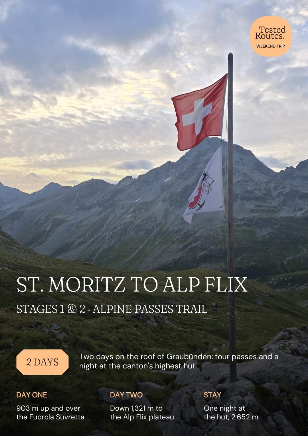 St. Moritz to Alp Flix: A 2-Day Alpine Passes Trail Hike