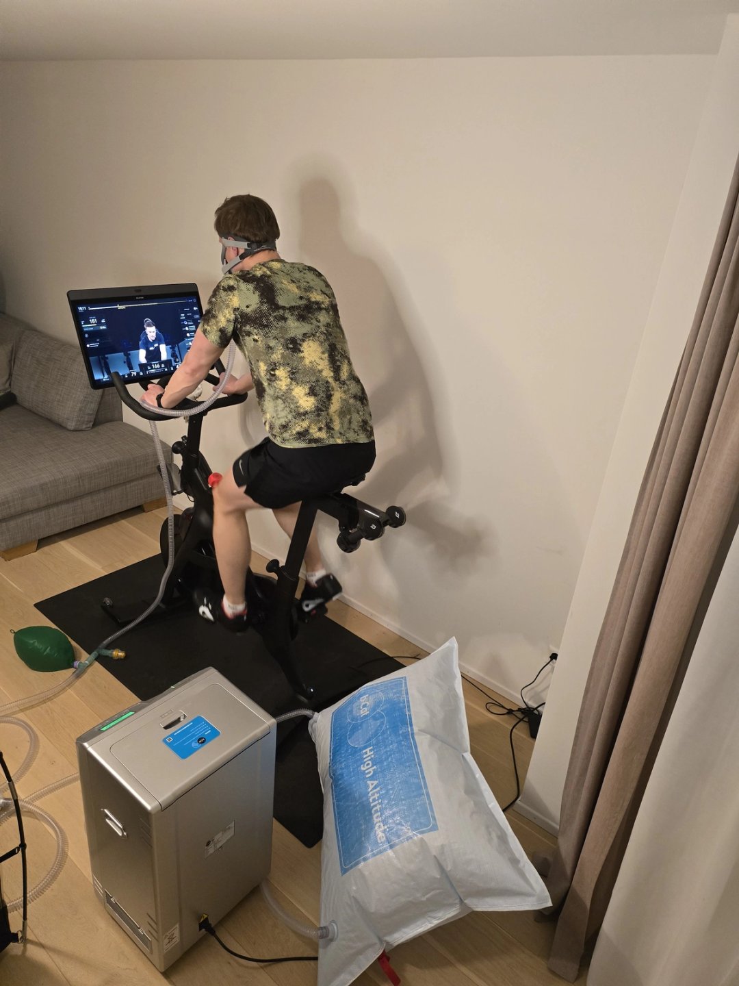 Training for Everest in a tent in my bedroom