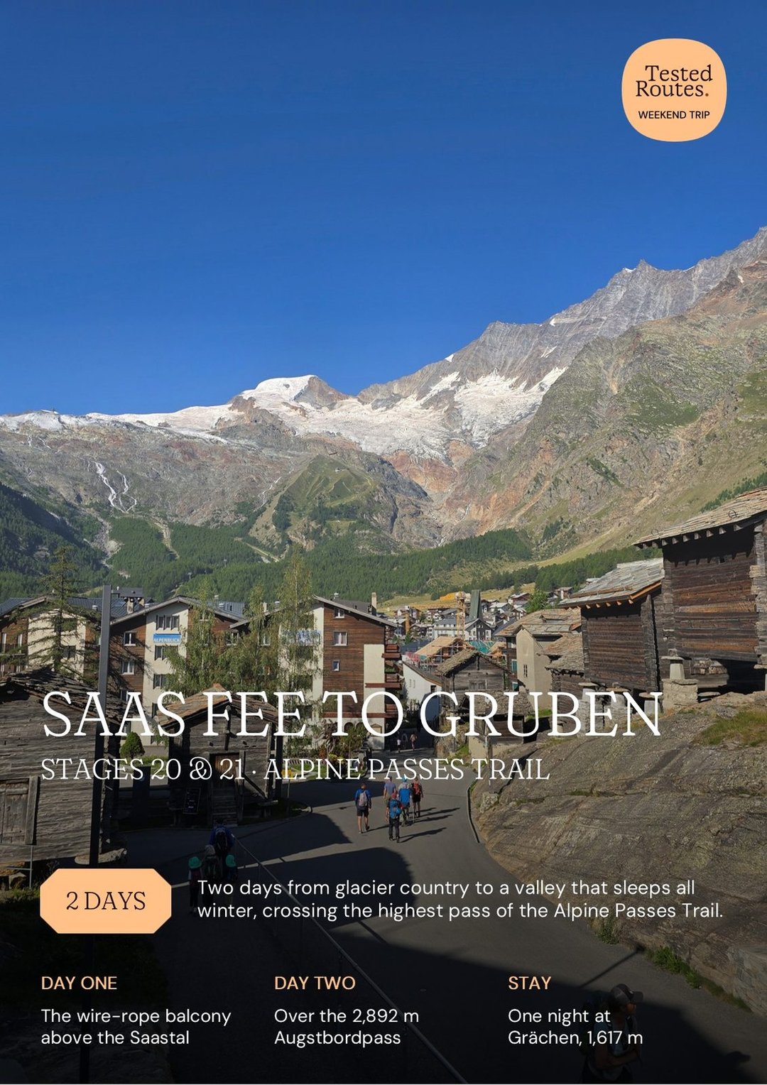 Saas-Fee to Gruben: A 2-Day Alpine Passes Trail Hike