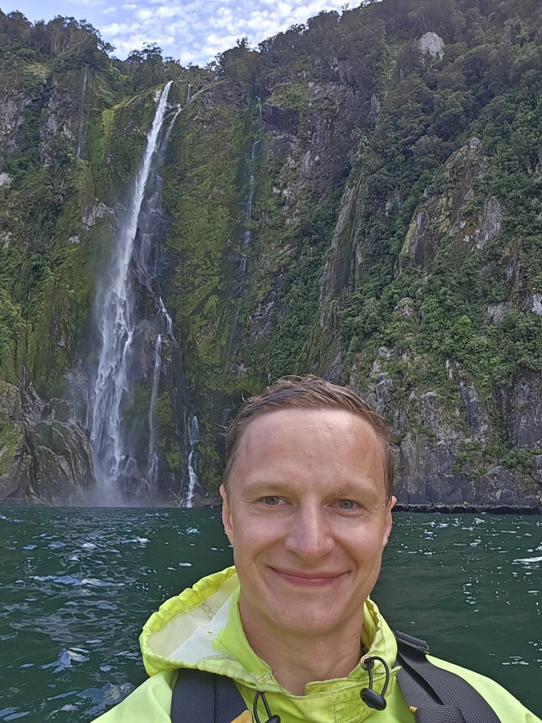 Kayaking into Milford Sound