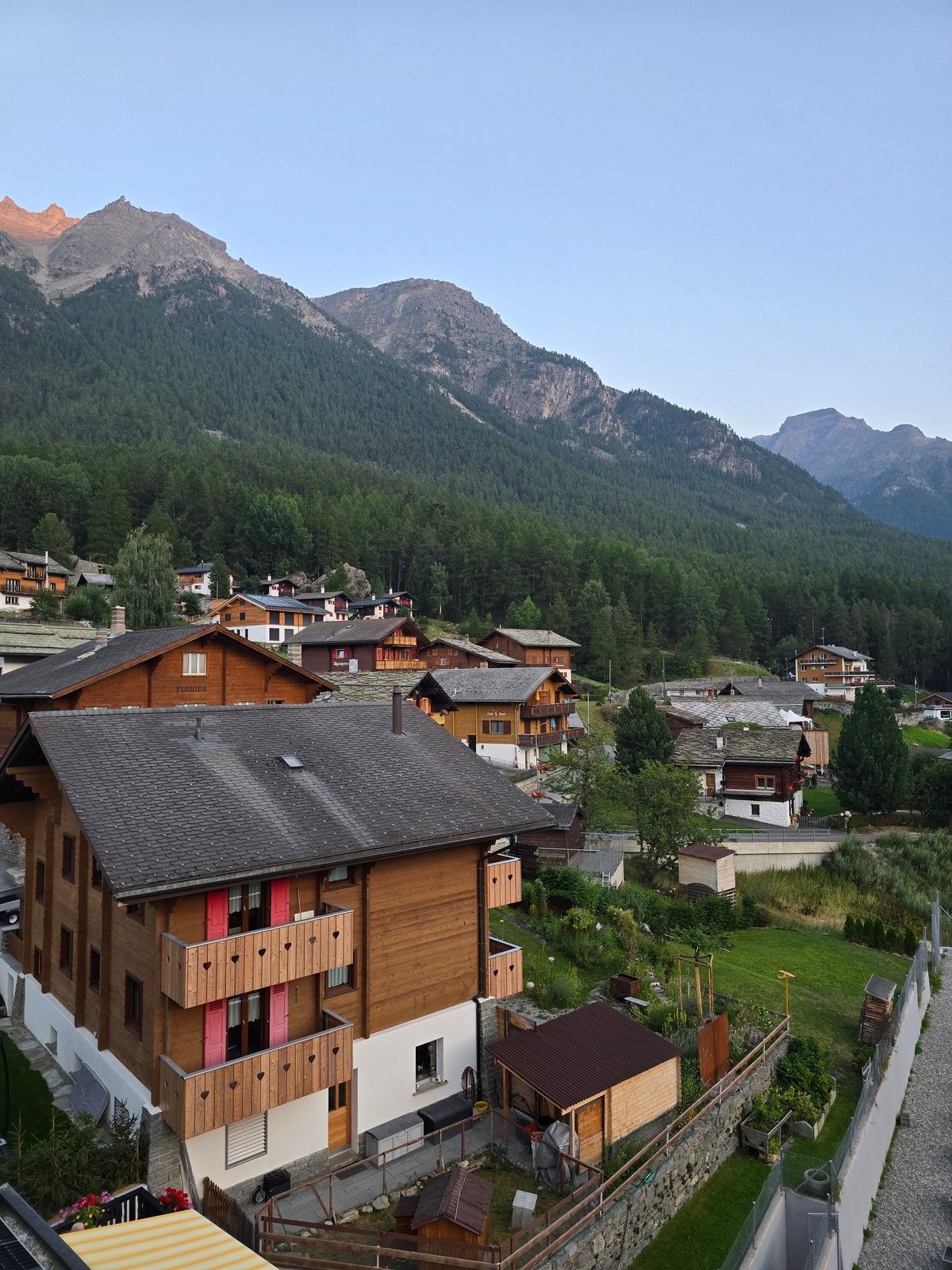 Grächen on its sun terrace, the overnight stop