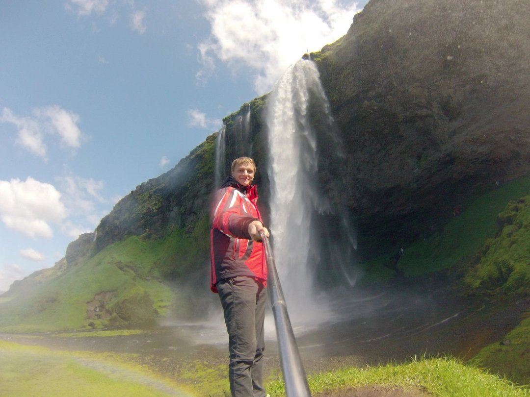 One waterfall in Iceland you can walk behind