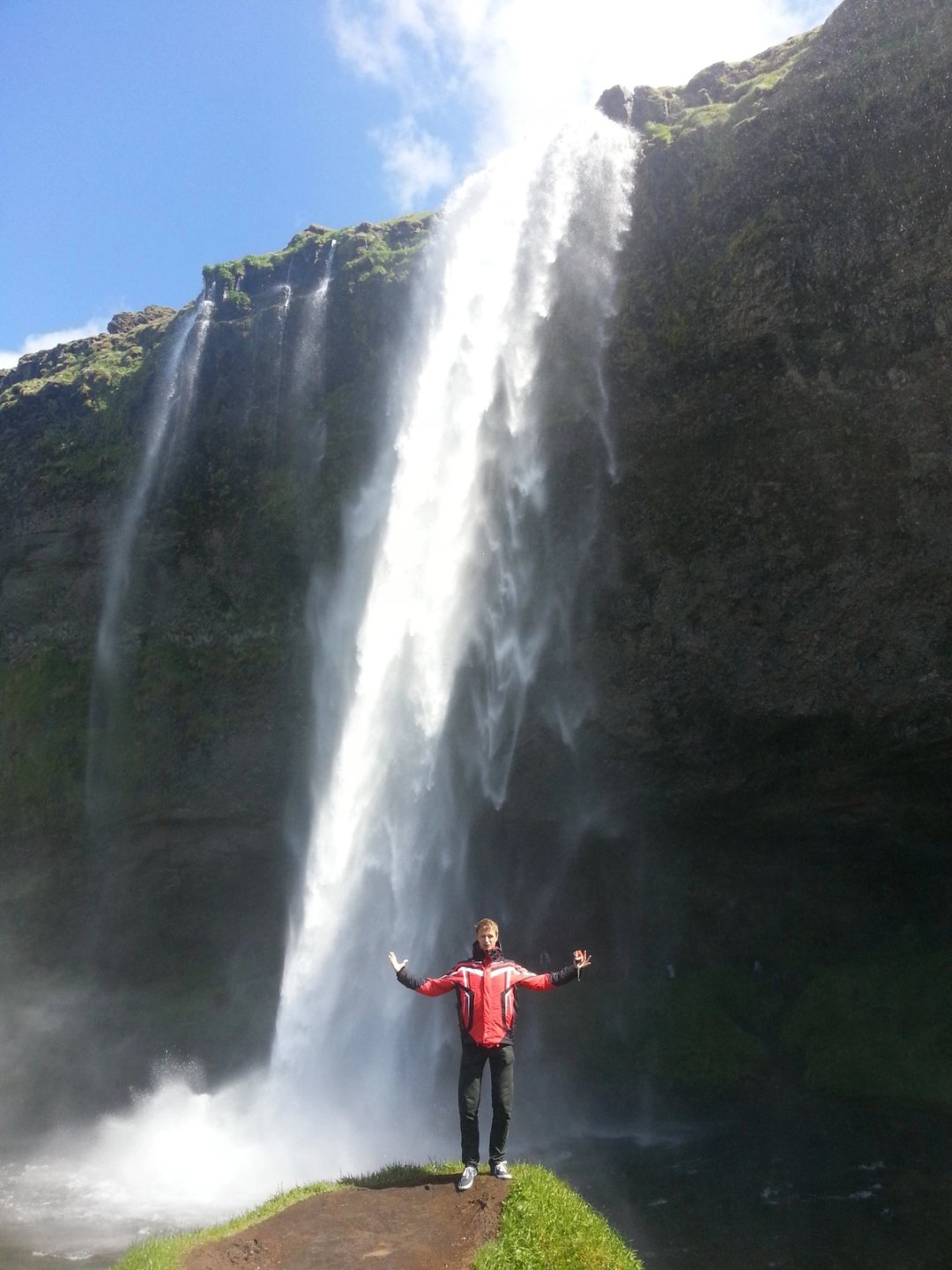 One waterfall in Iceland you can walk behind