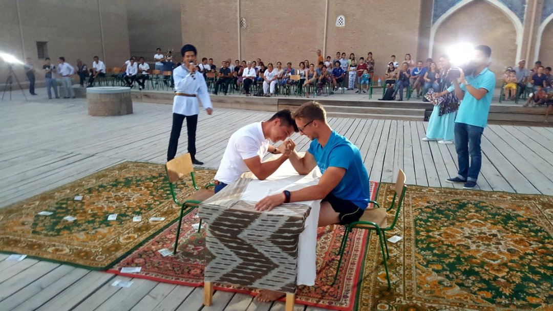 My brother won a melon arm-wrestling in Khiva