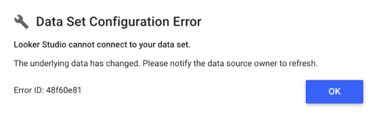 Looker Studio Cannot Connect To Your Data Set