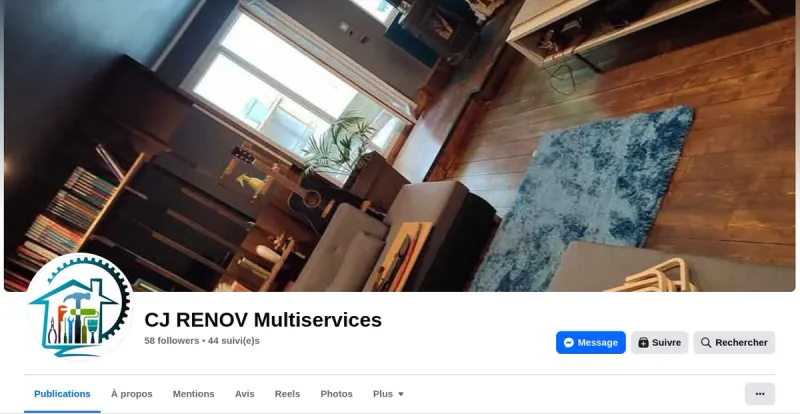 Page Facebook de CJ Renov Multiservices à Bar-sur-Seine