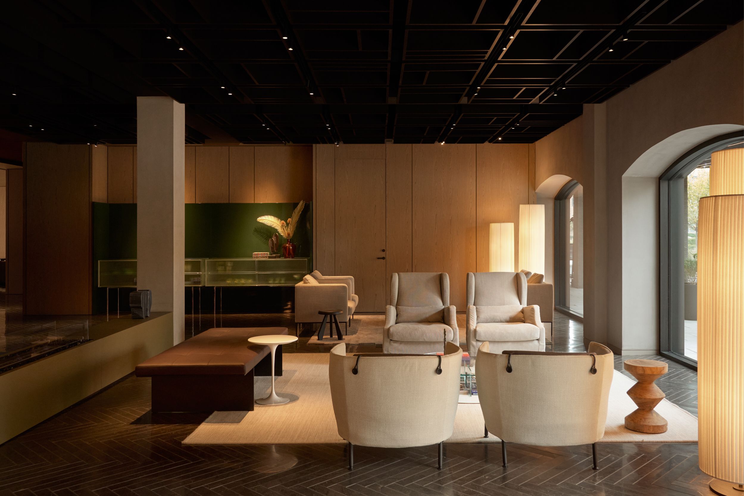 The lobby of AKA Alexandria hotel. | AKA Hotel Alexandria | Alexandria, Virginia, USA | Architecture and Interiors by Lissoni Partners | Photography by Veeral Patel