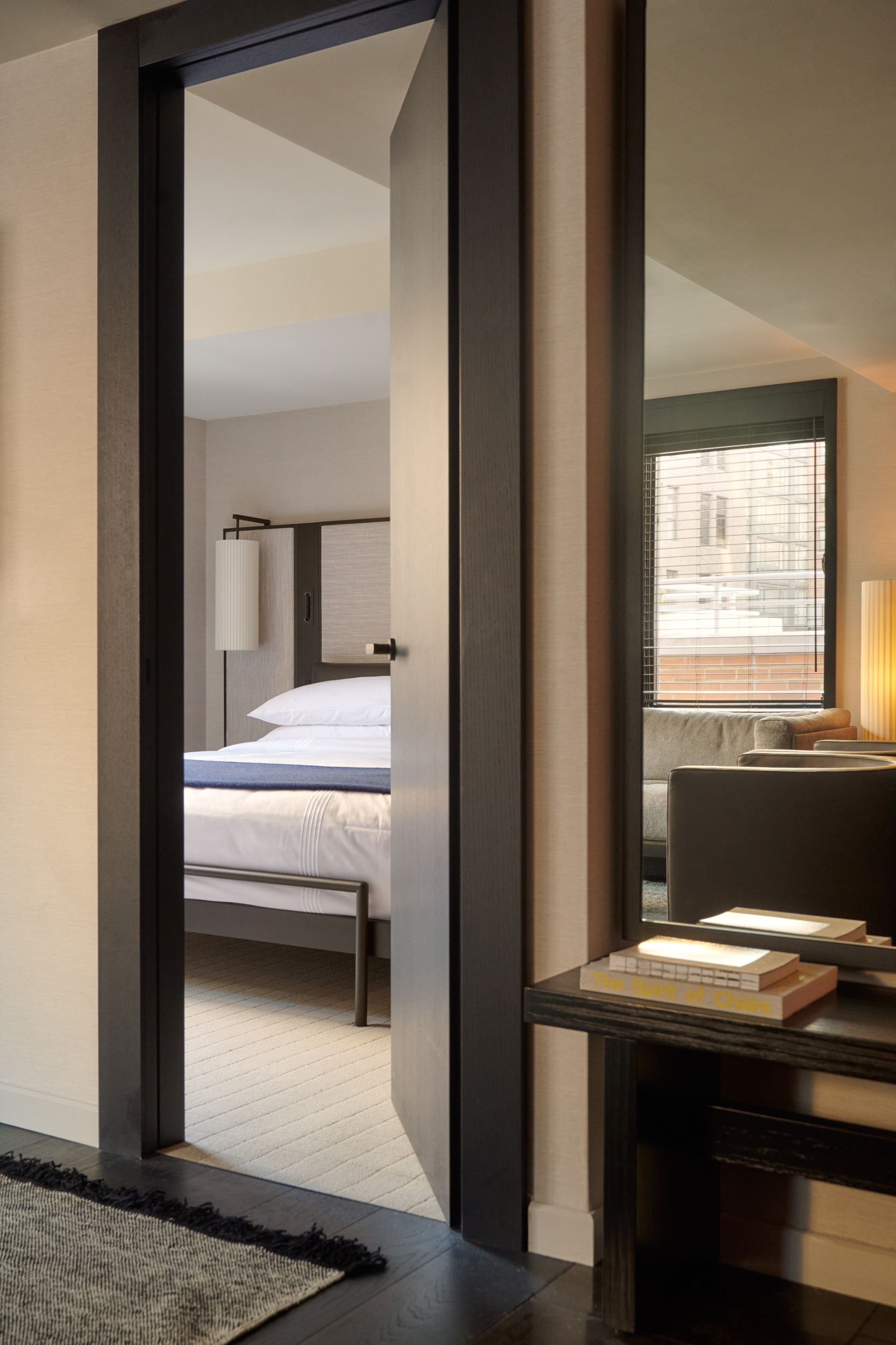 A hotel room inside AKA Nomad.  | AKA Hotel Nomad, New York | Architecture and Interiors by Lissoni Partners | Photography by Veeral Patel