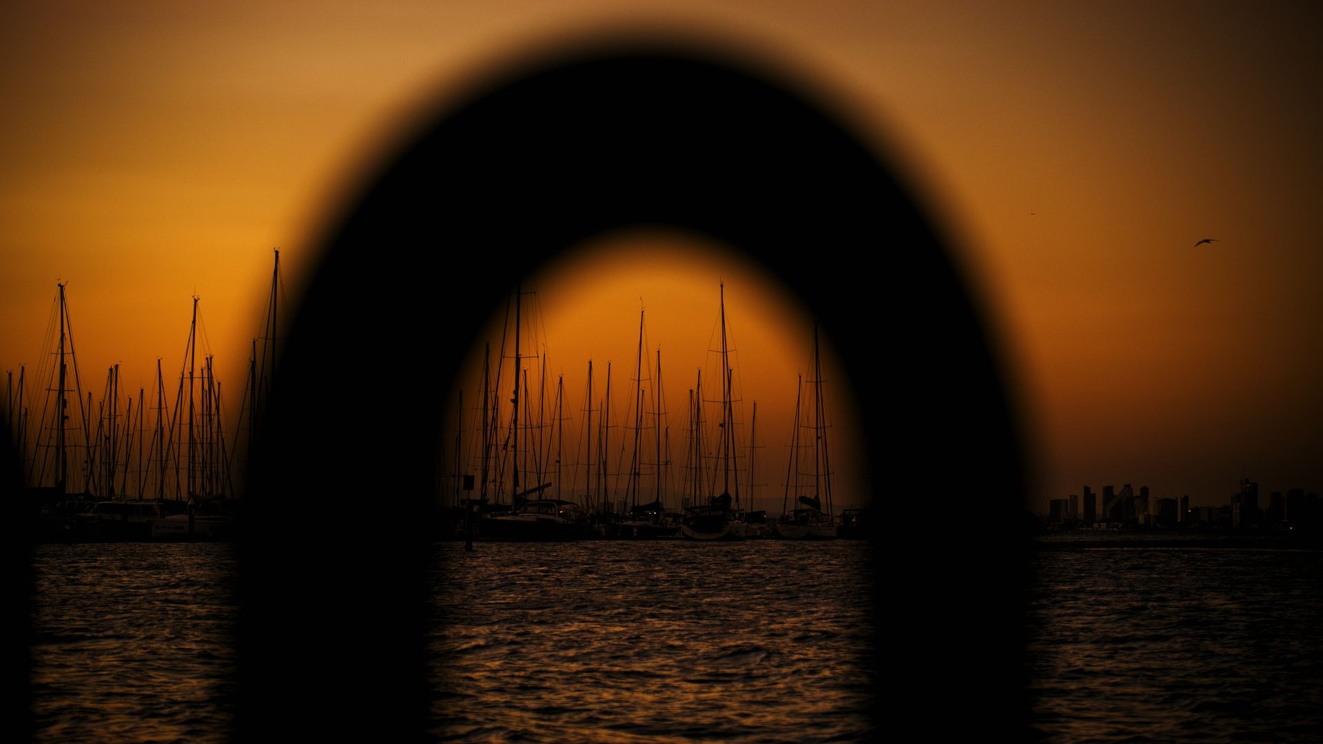 Yachts at the Brighton Yacht Club during sunset.  The International, Brighton developed by Landream & V-Leader | Architecture by Carr | Architectural Film by Veeral Patel