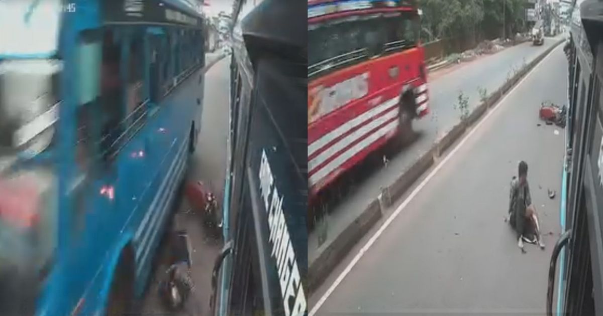 ബൈക്കില് ബസ് ഇടിച്ച് യുവാവിന് ഗുരുതര പരിക്ക് ..പരിക്കേറ്റ കണ്ണപുരം സ്വദേശി ജിതിന് മംഗലാപുരത്തെ ആശുപത്രിയില് ചികിത്സയില്