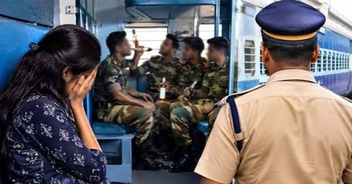 ട്രെയിനിൽ മദ്യപിച്ച് യുവതിയെ ശല്യം ചെയ്തെന്ന പരാതി; 4 സൈനികർക്കെതിരെ കണ്ണൂർ പൊലീസ് കേസെടുത്തു