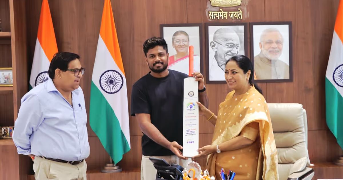 സഞ്ജു സാംസണ് ഡല്ഹി സര്ക്കാരിന്റെ ബ്രാന്ഡ് അംബാസഡര്