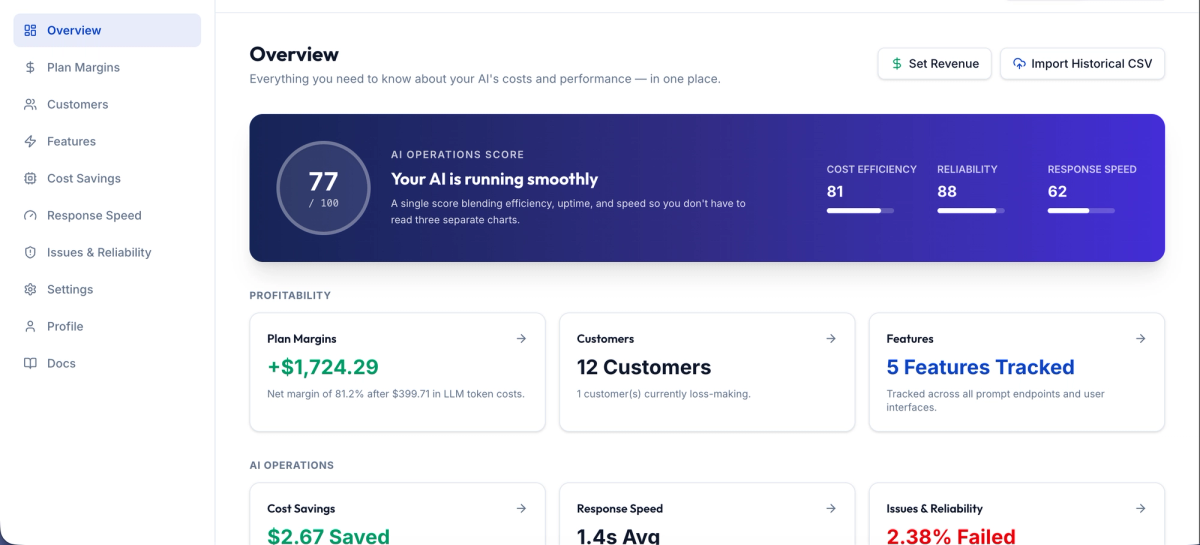 ai observly dashboard