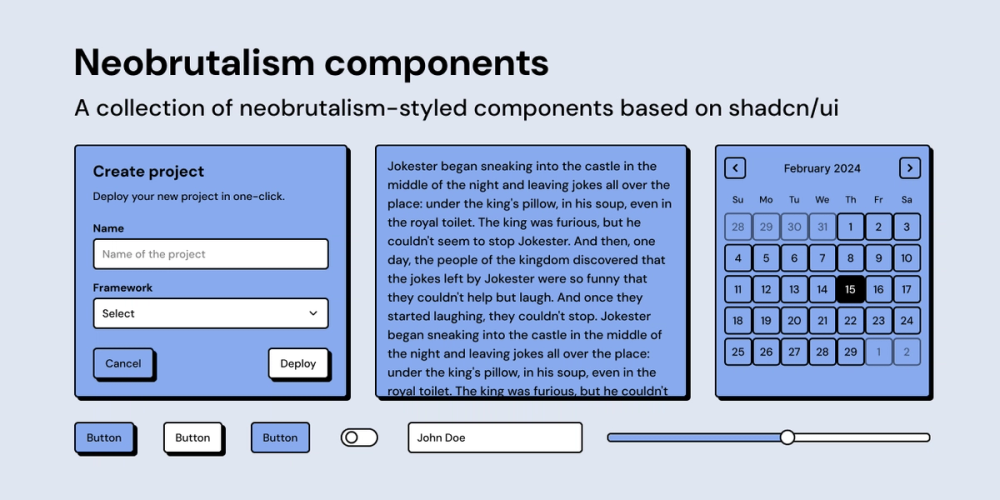 image of Neobrutalism components