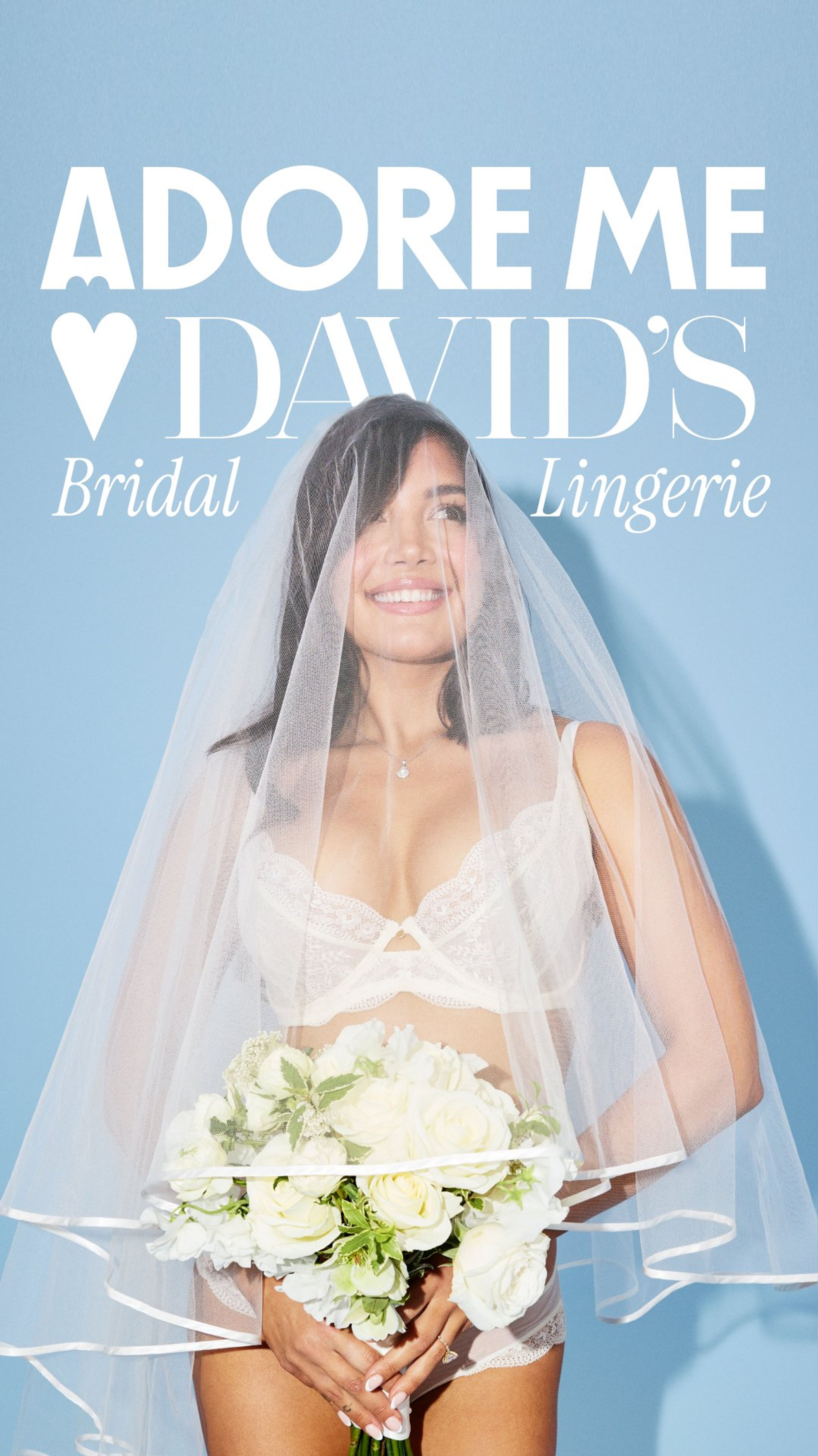 Adore Me x David's bridal lingerie campaign