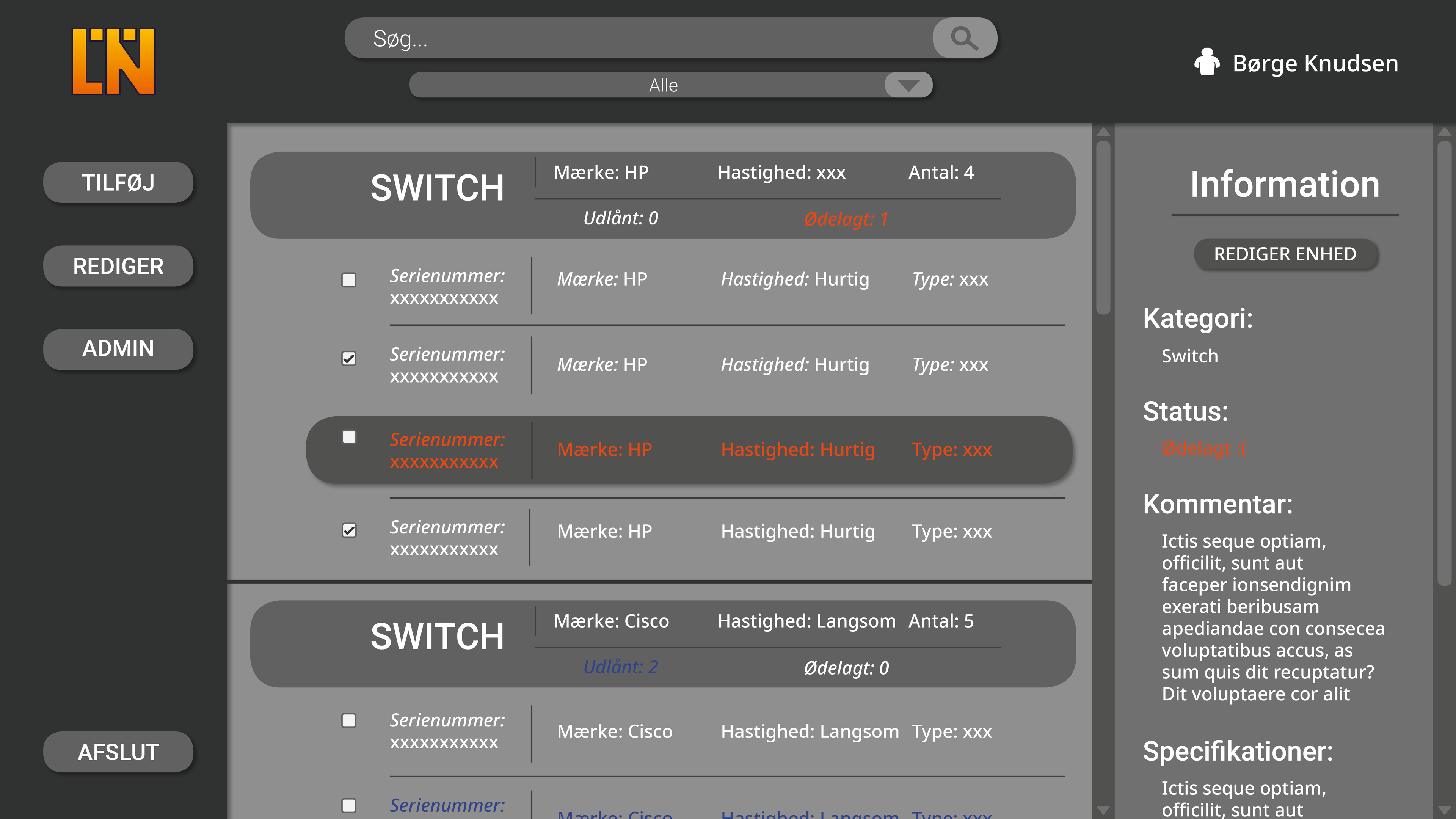 LTN Storage system