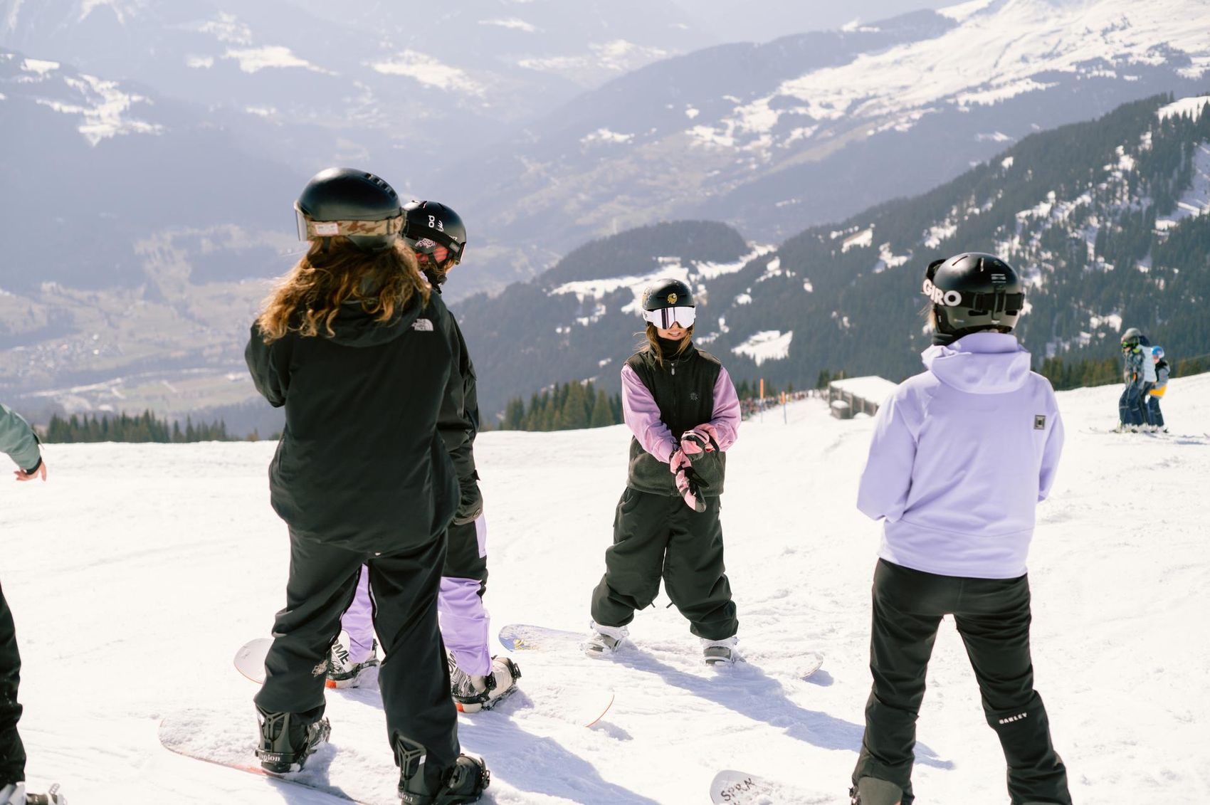Frauen am Snoboarden
