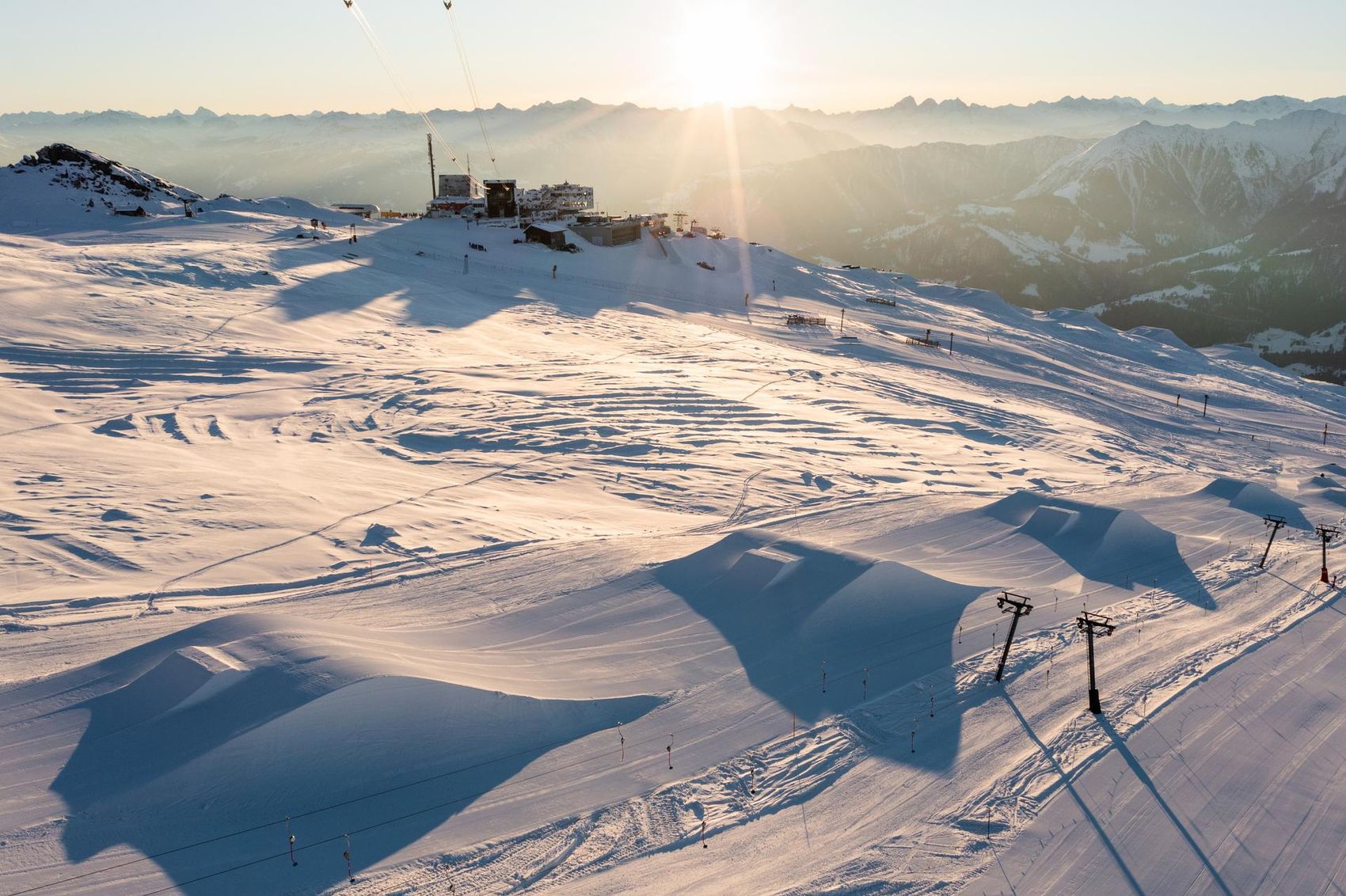 Crap Sogn Gion from a bird's eye view