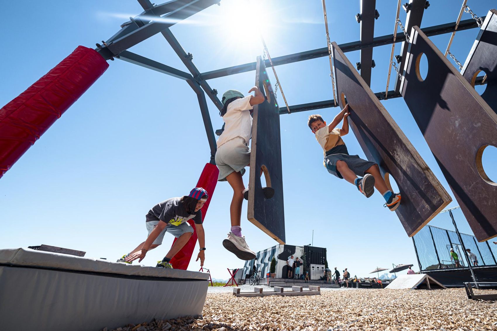 Children climbing