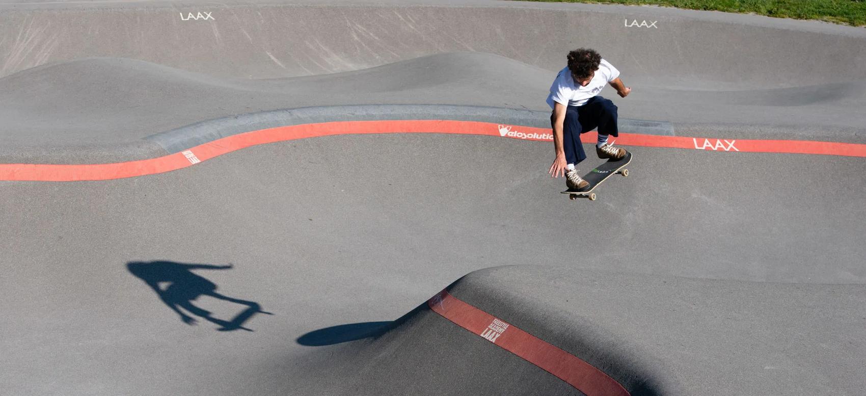 Skater in the outdoor bowl