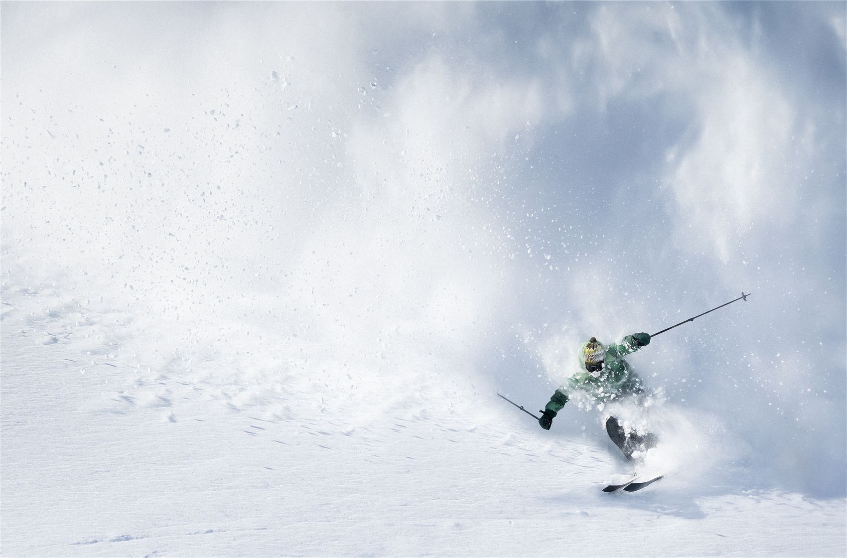 Freerider im Tiefschnee