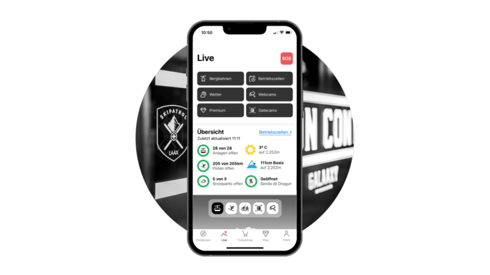 Screenshot of Live the LAAX App