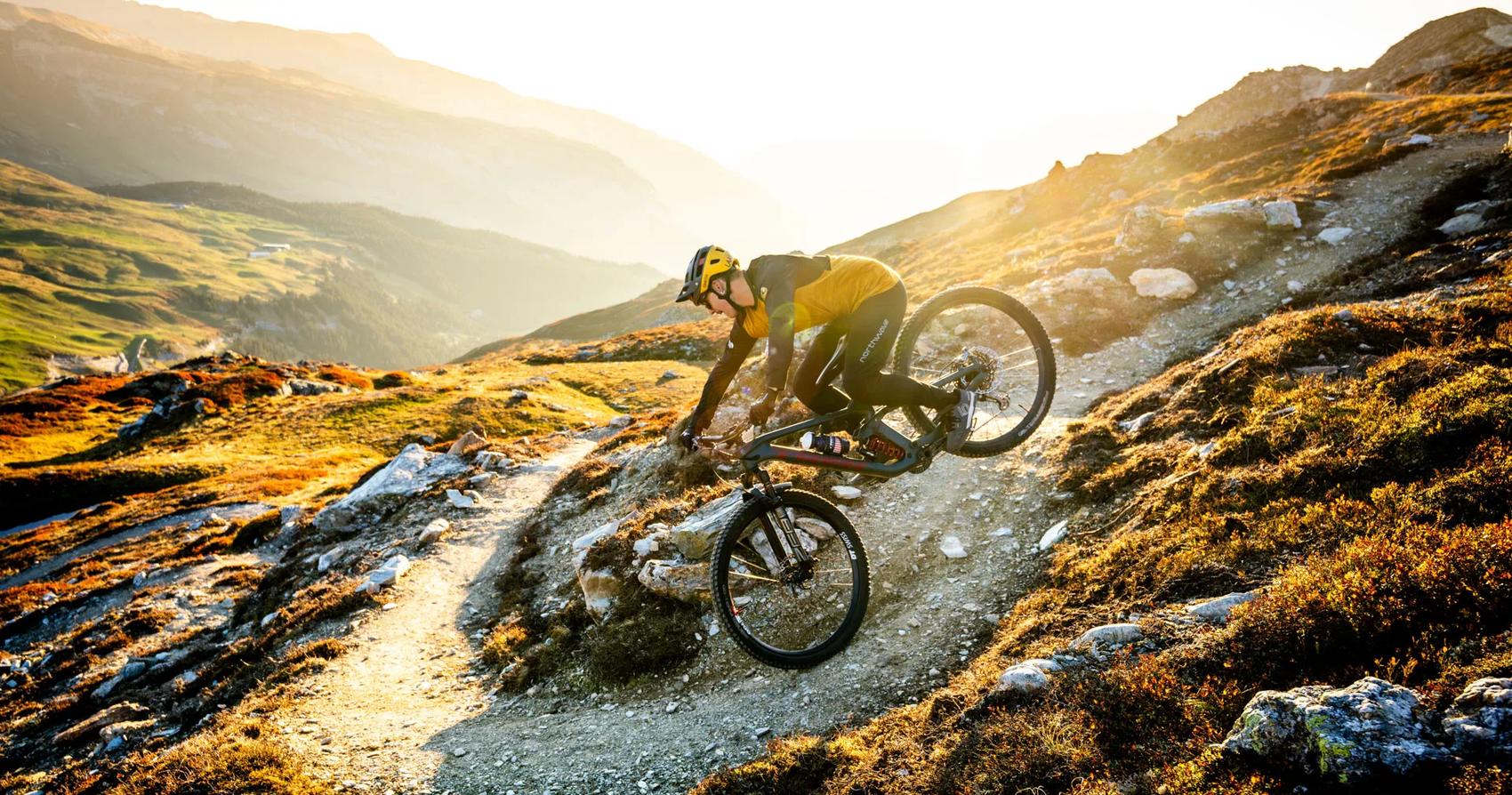 Biker auf Biketrail