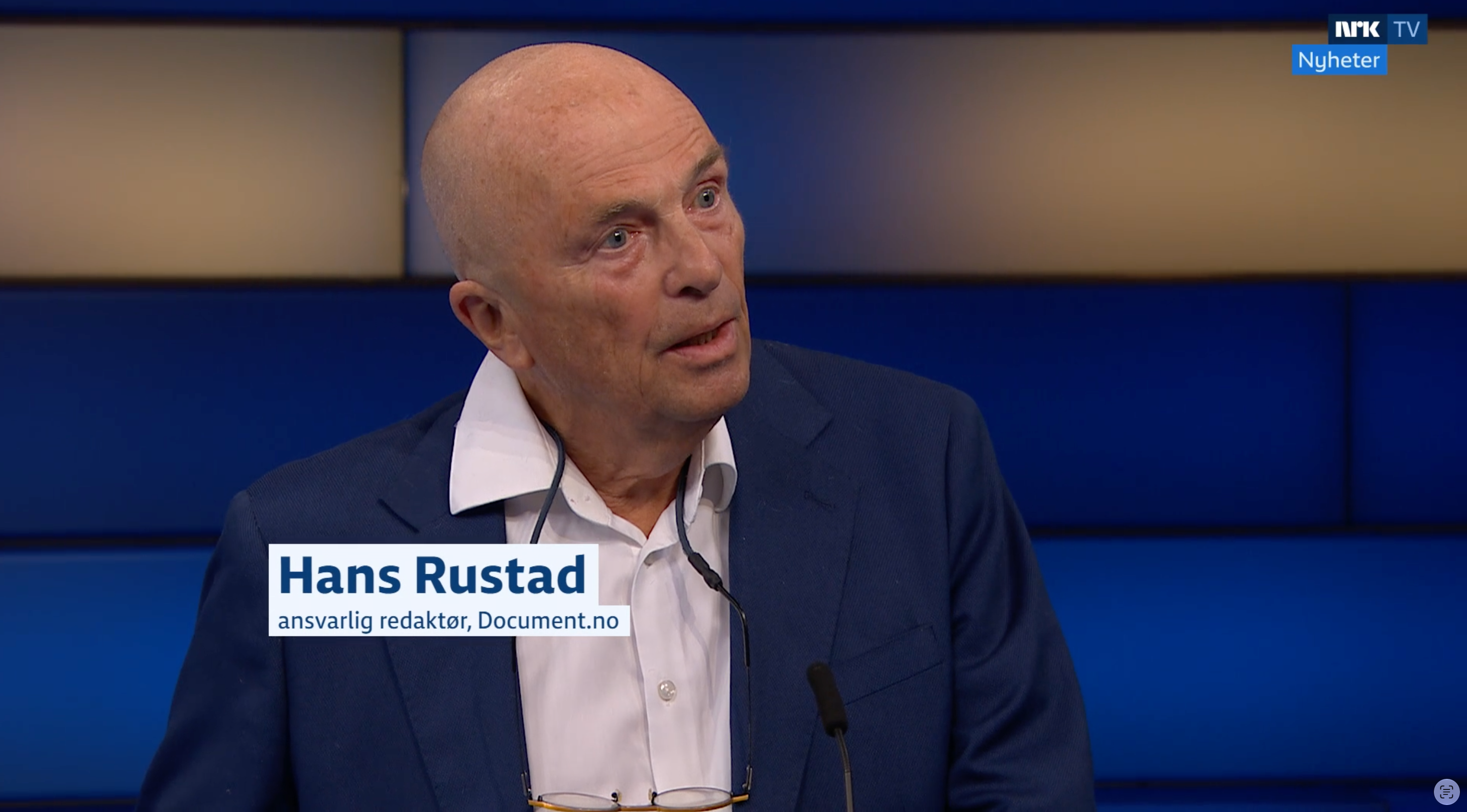 Hans Rustad i Debatten-studio.