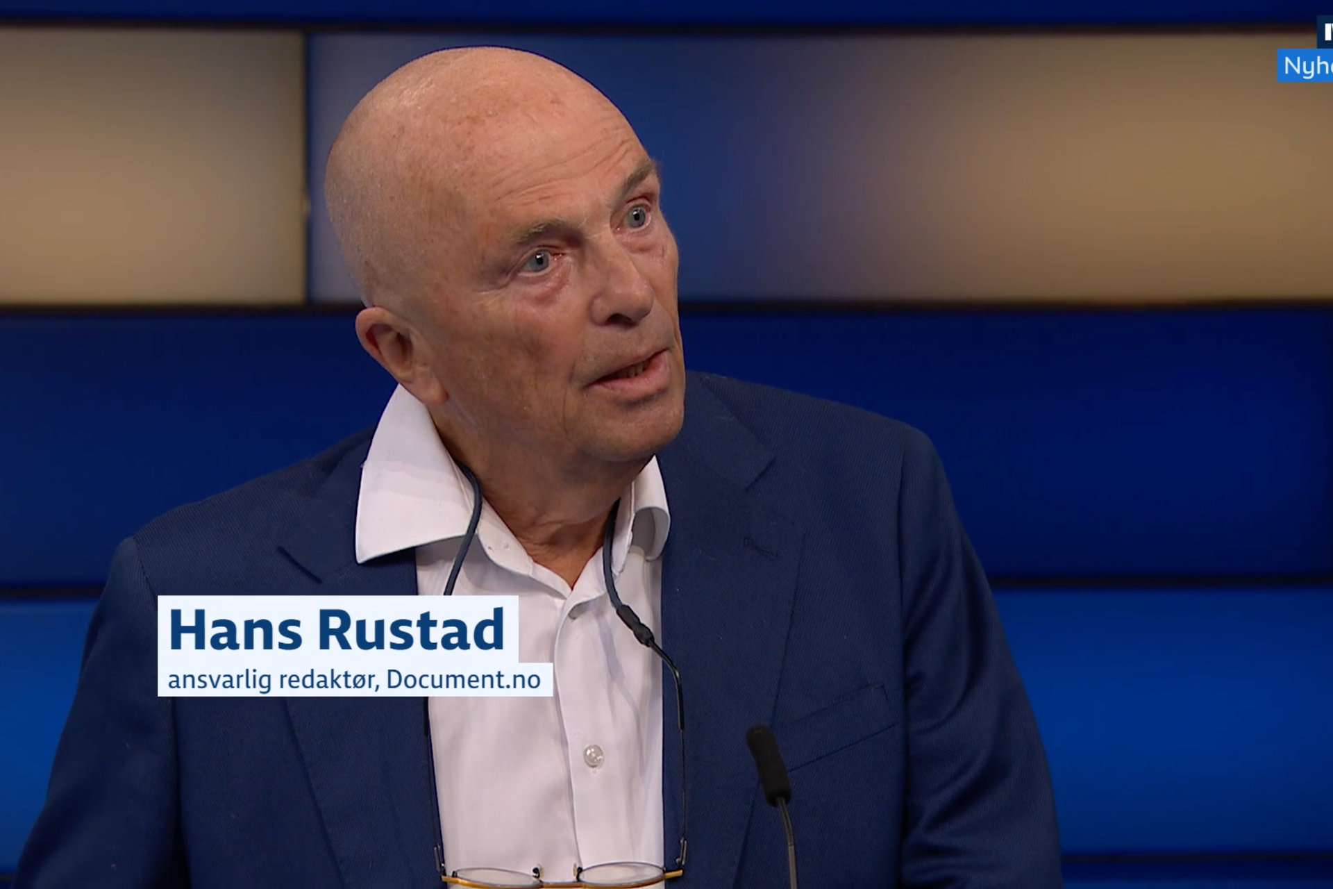 Hans Rustad i Debatten-studio.