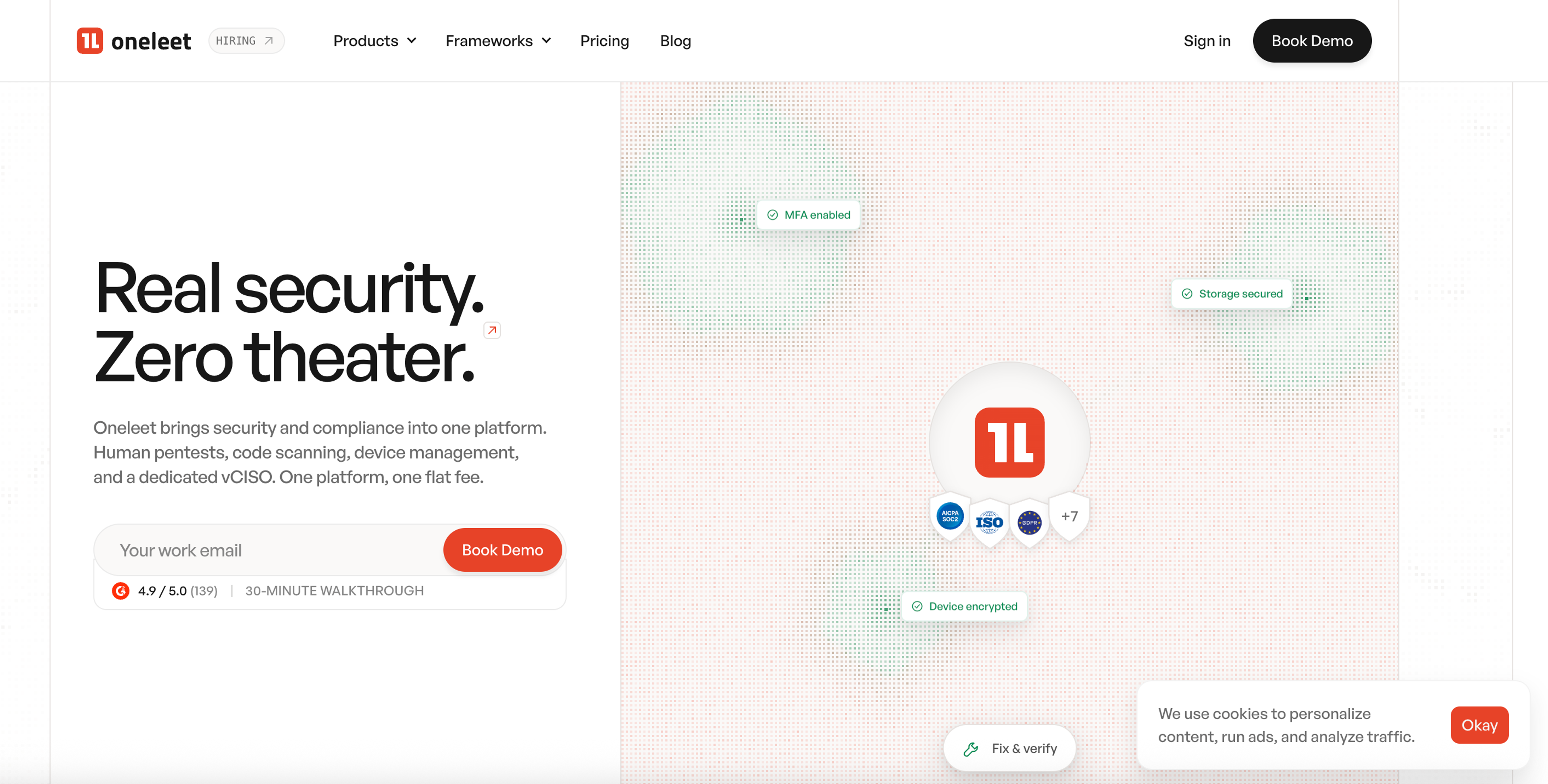 Landing Page Oneleet