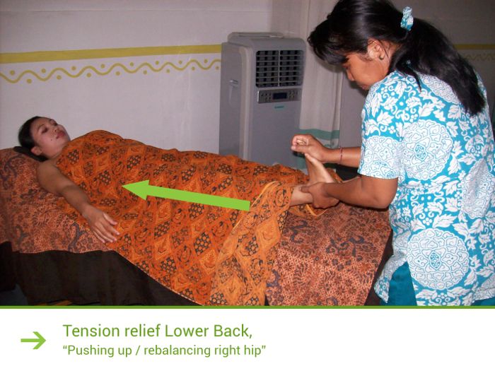 pushing up – rebalancing right hip