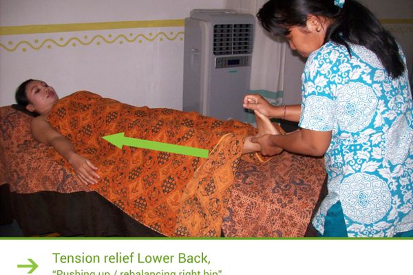 pushing up – rebalancing right hip