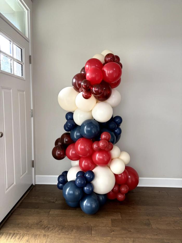 Red White and Blue Balloon Stand