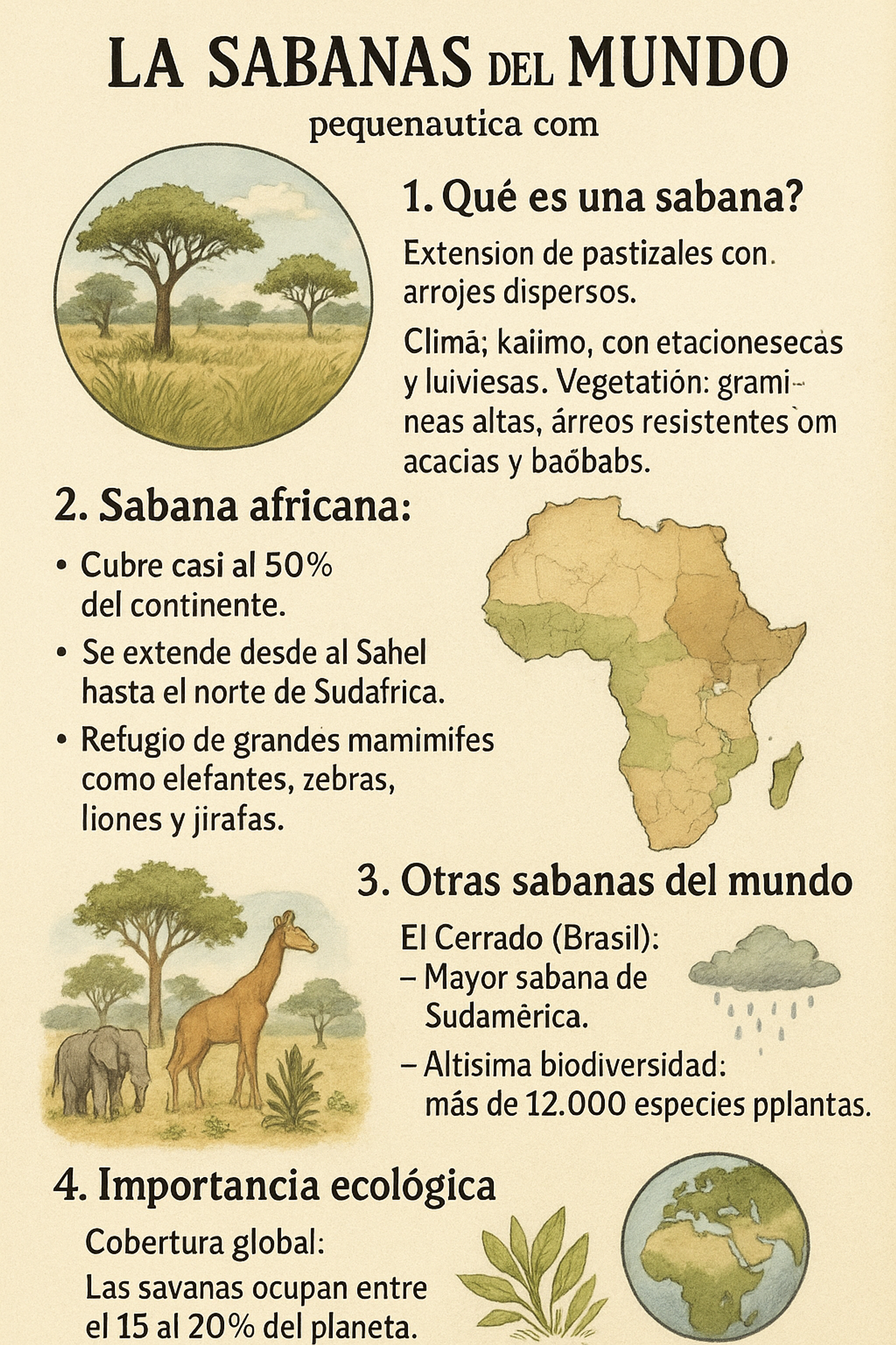 Infografía sobre las sabana
