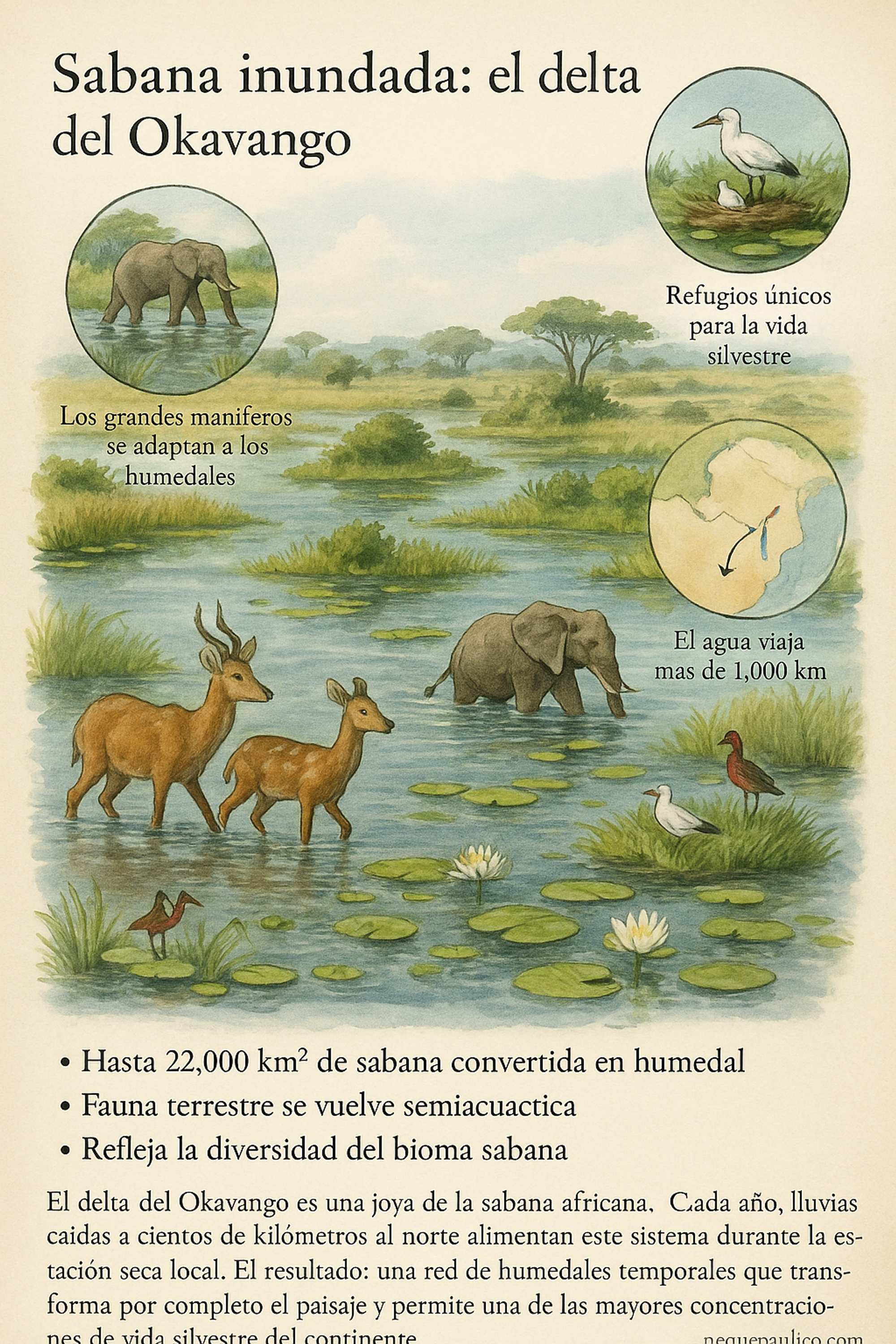 infografía sobre Okavango