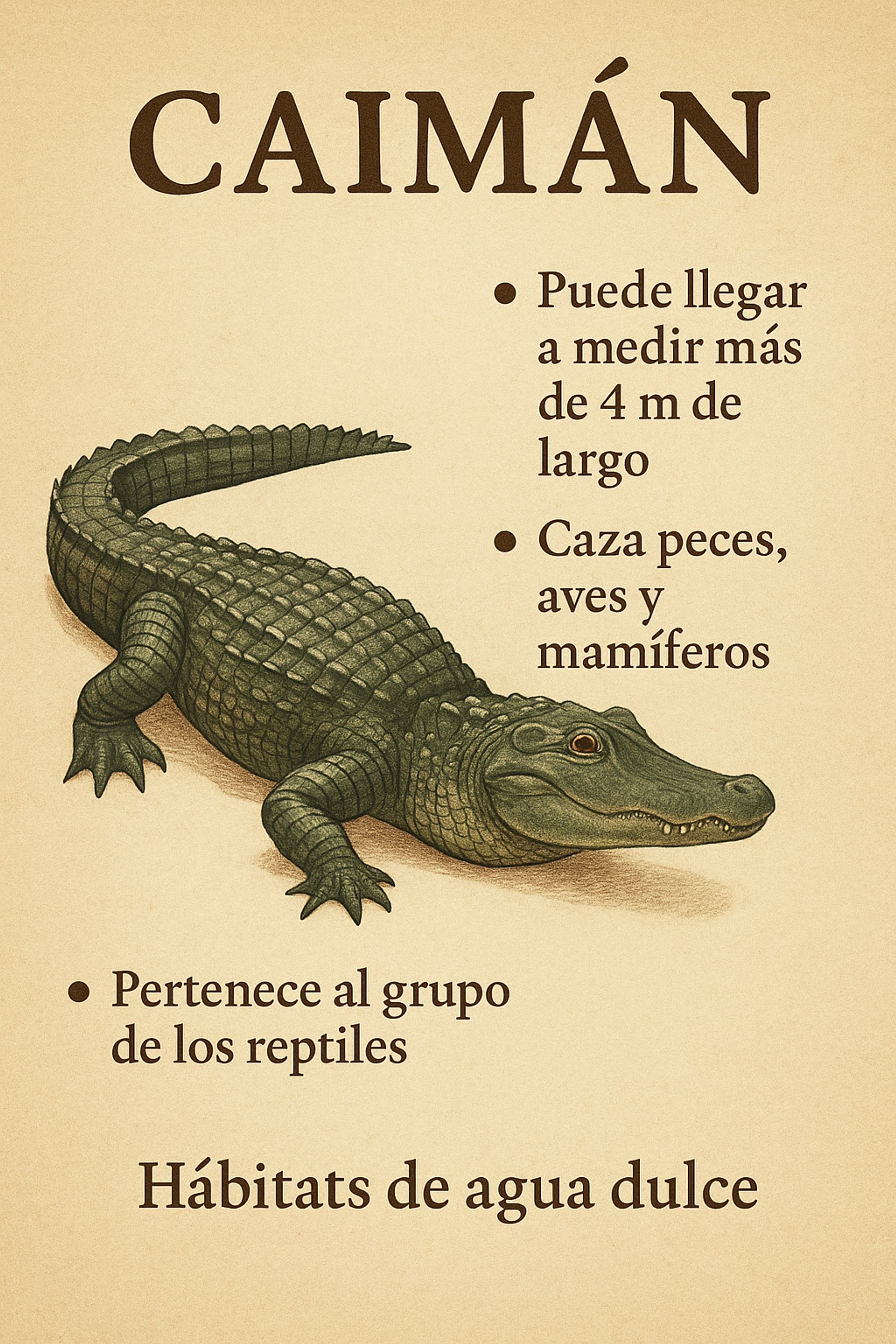 infografia de caiman