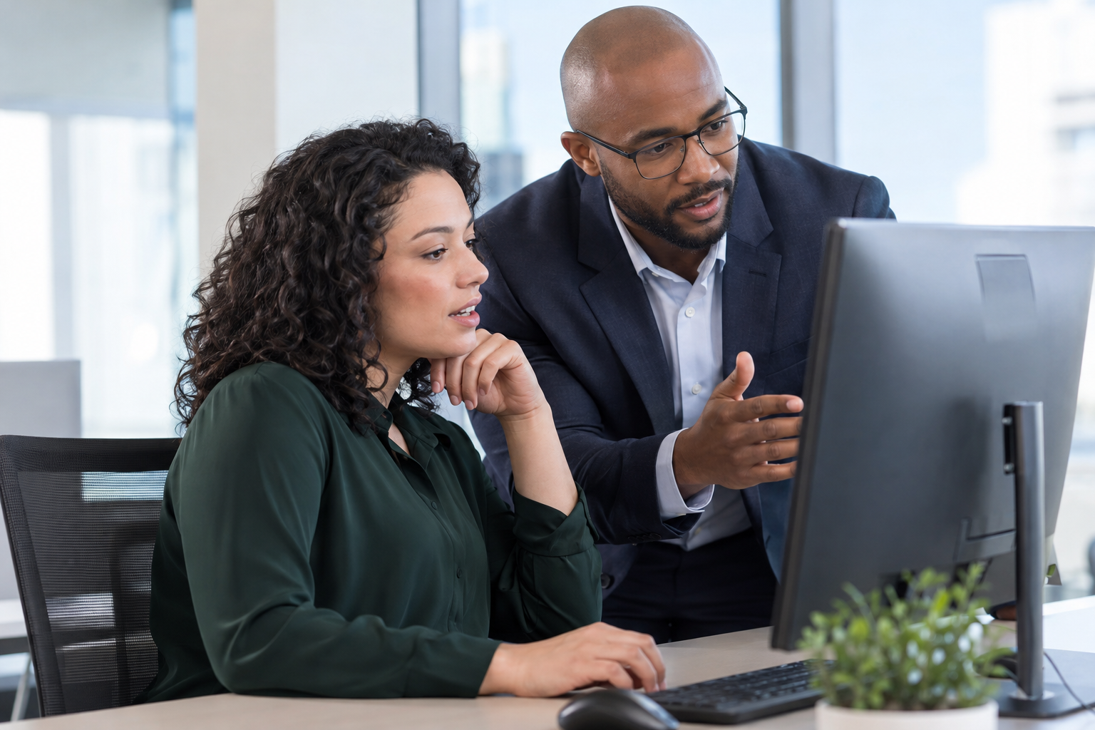 Corporate editorial photograph accompanying Zoho People vs Make for HR Request Automation