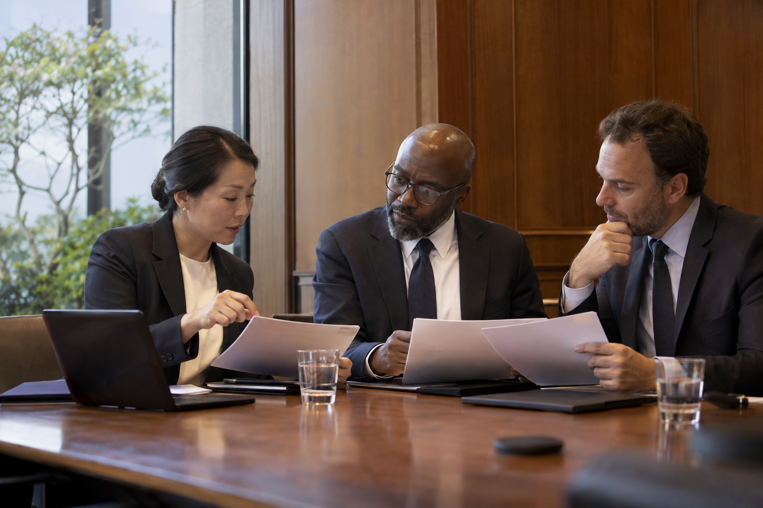 In a multinational company’s oak-paneled conference room, a Japanese communications lead and a Nigerian safety director carefully review matching printed briefi
