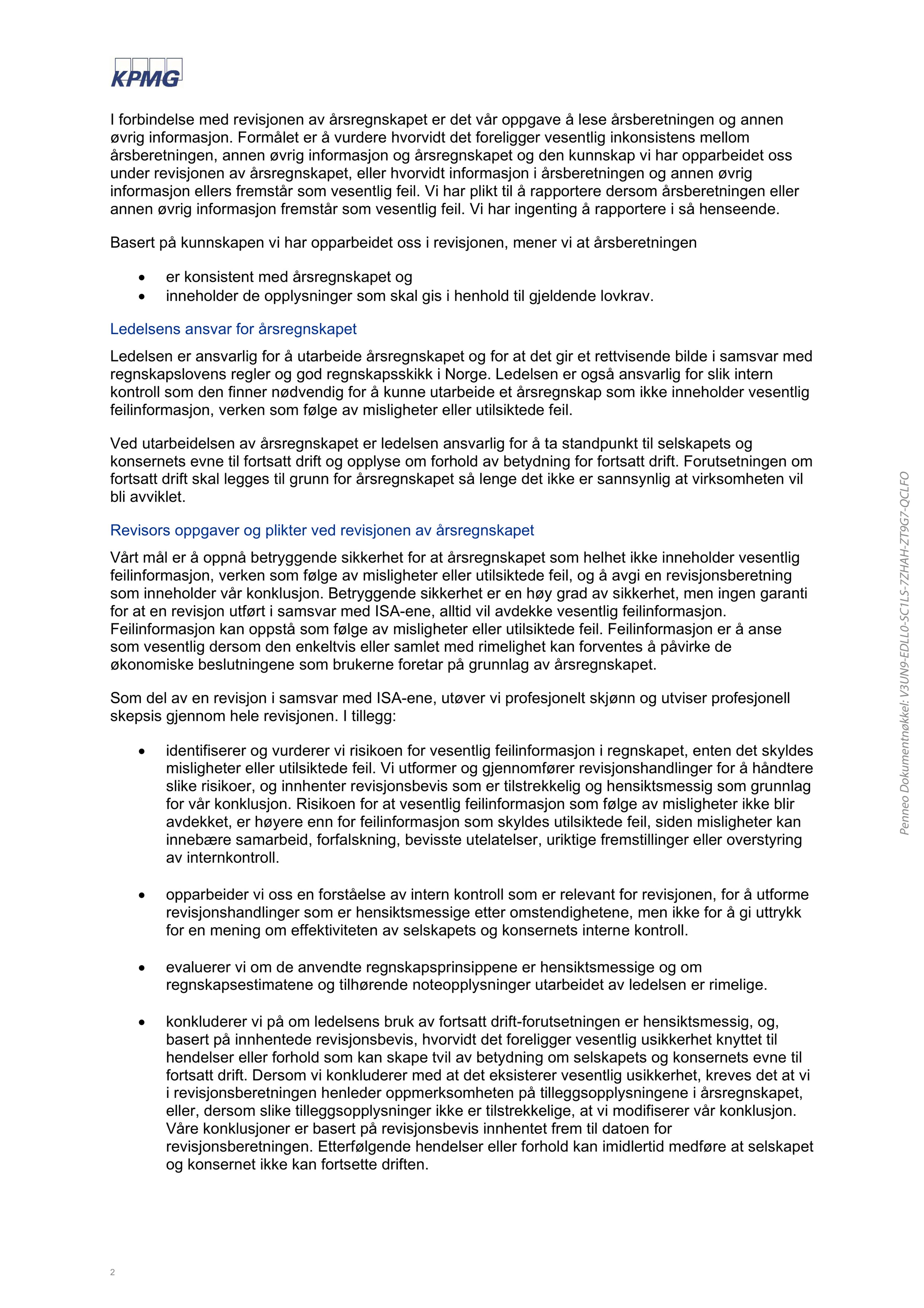 Revisors beretning side 2