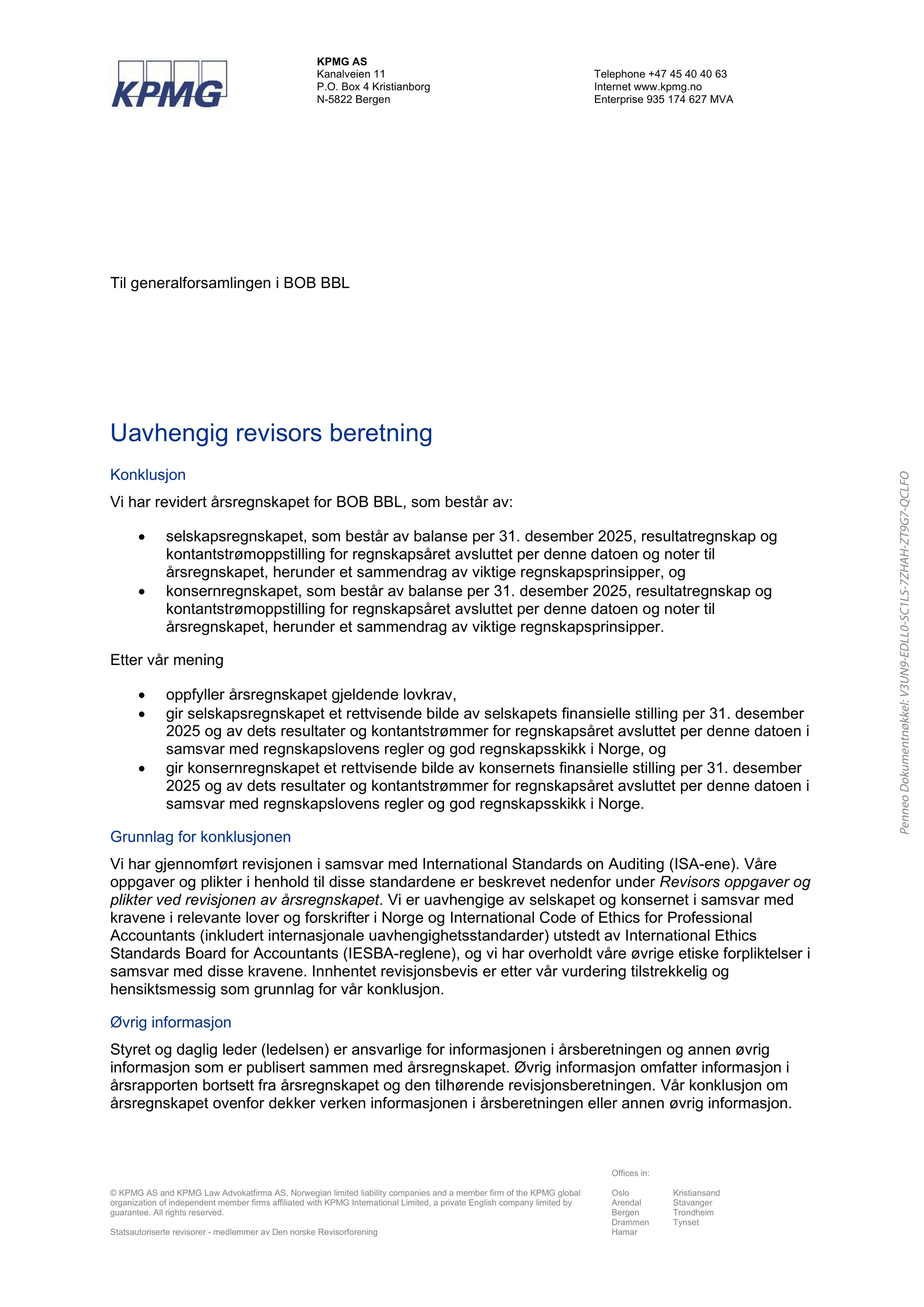 Revisors beretning side 1