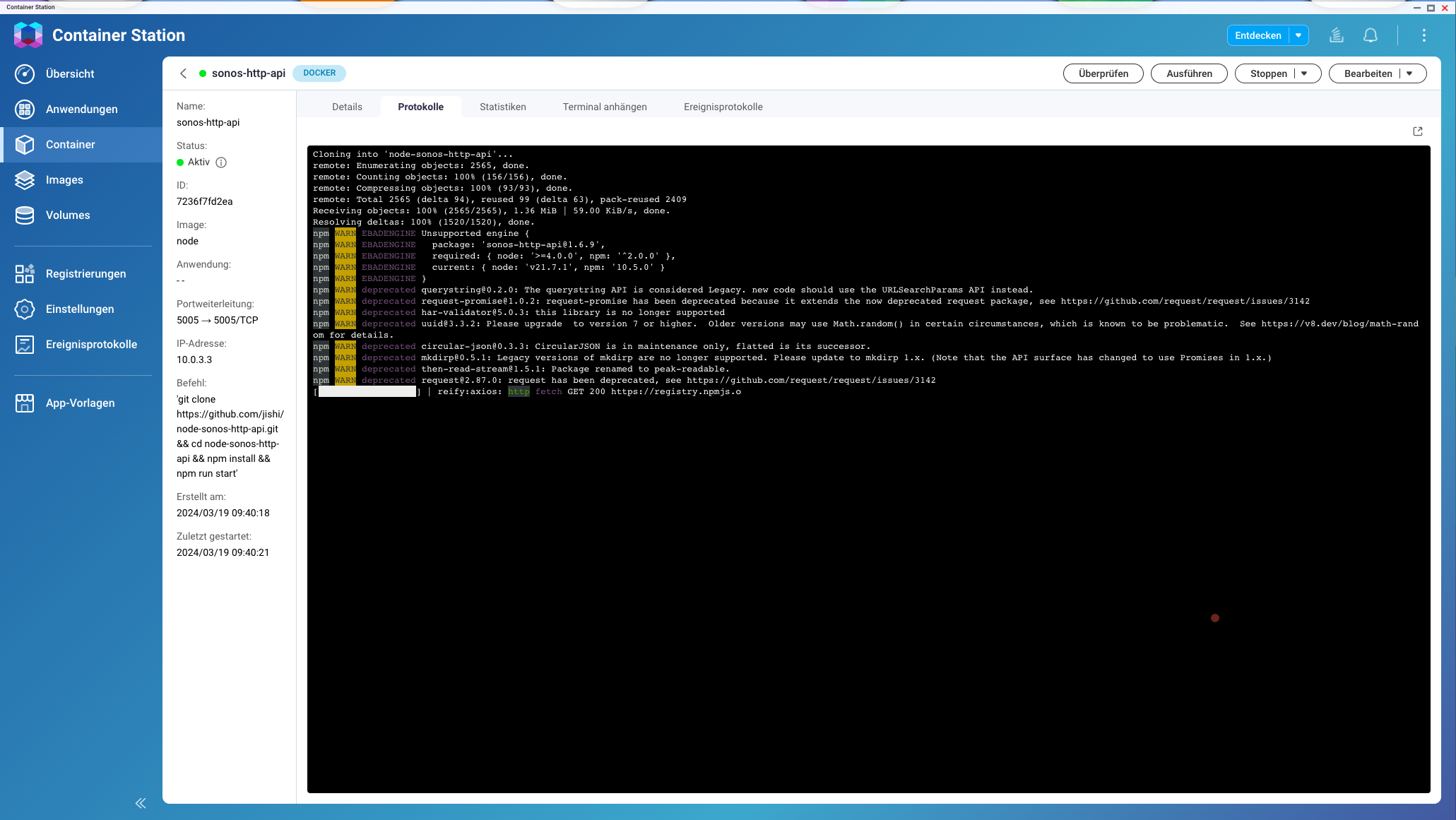 Cover image from Running a node.js app on my QNAP NAS the "quick and dirty" way