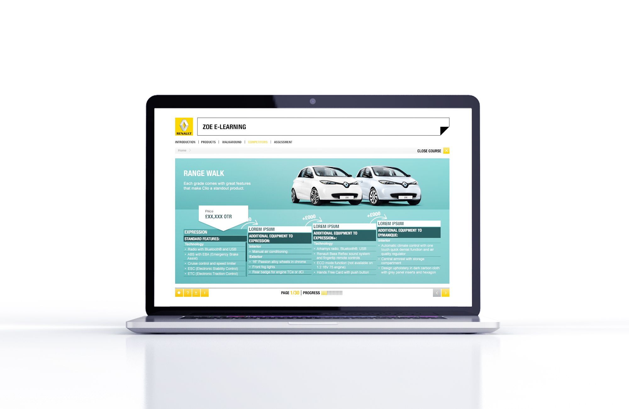 Renault e-Learning template