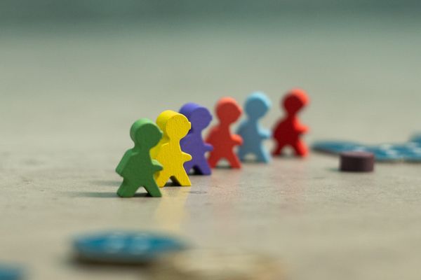 Meeples from the game Deep Sea Adventure of Oink Games