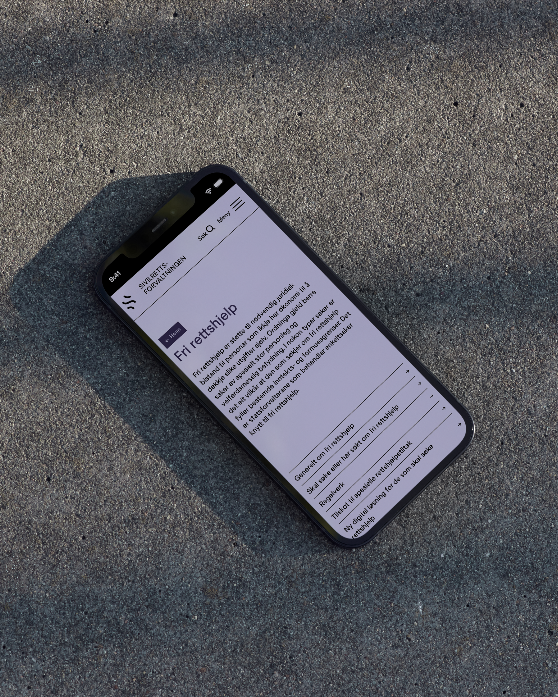 Mobilvisning av nettside på skjerm