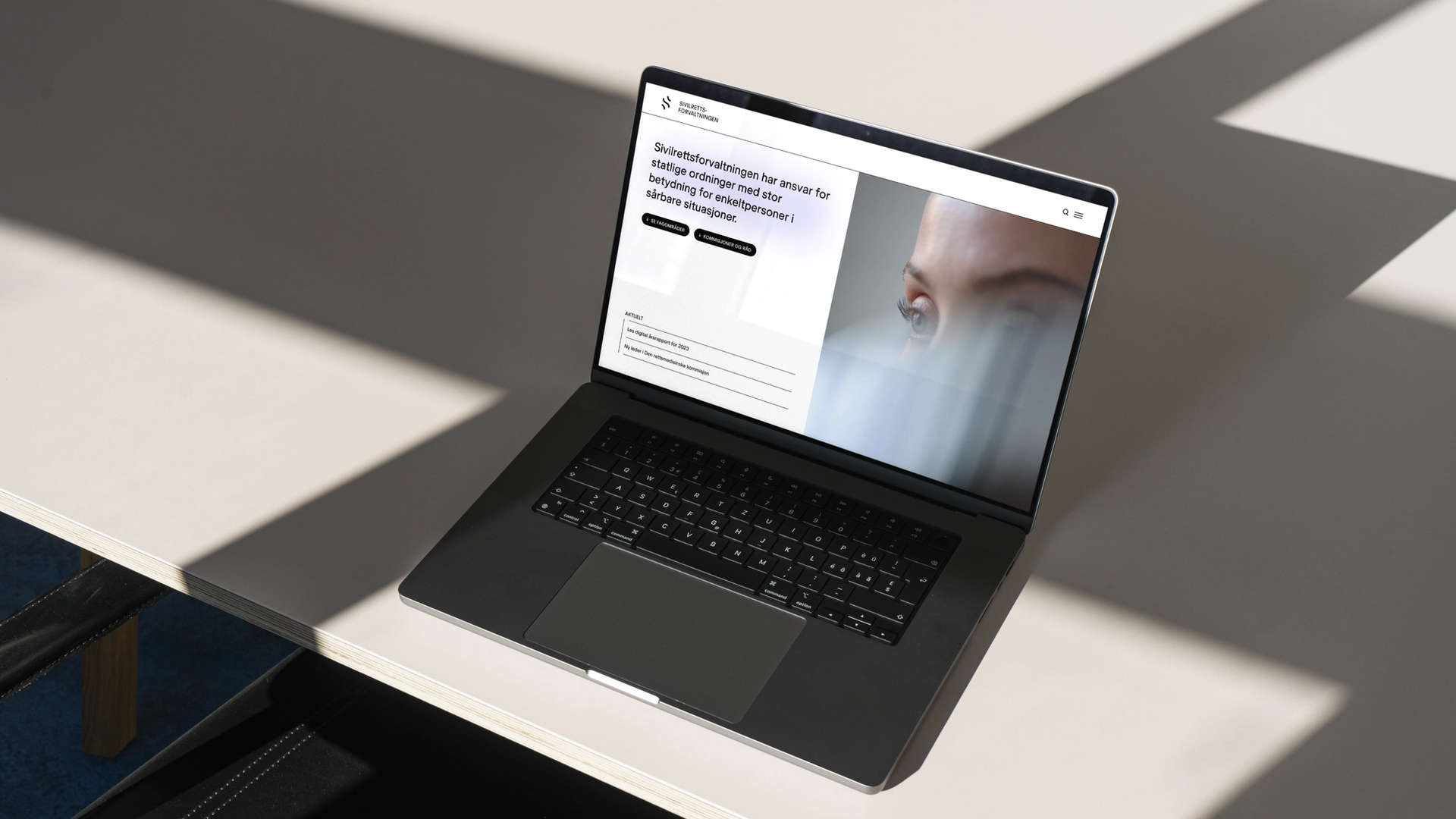 Nettsiden på en mac