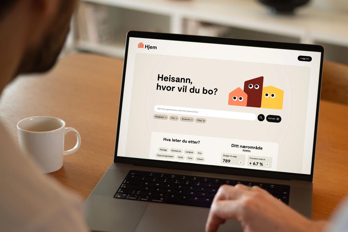 Skjermdump av hjem.no