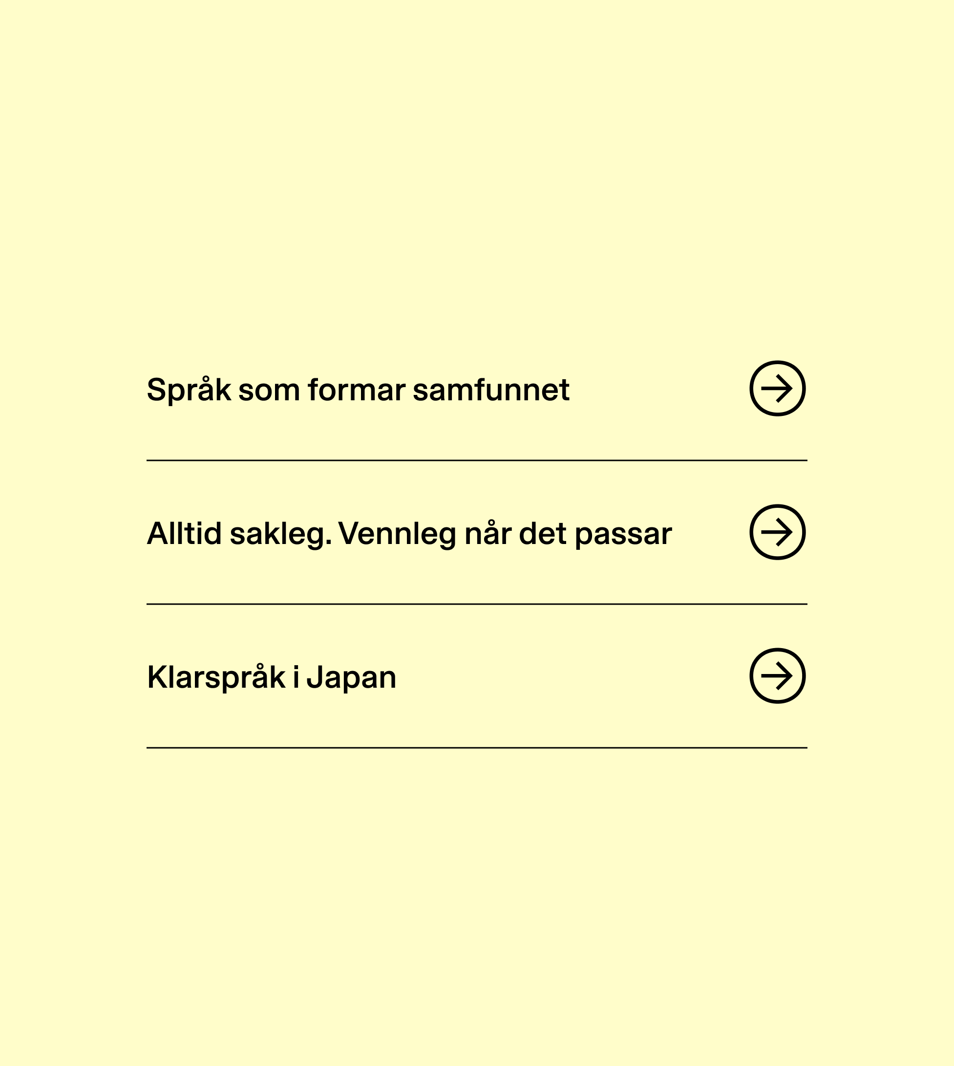 Bilde av lenkeliste på språkrådets nettside