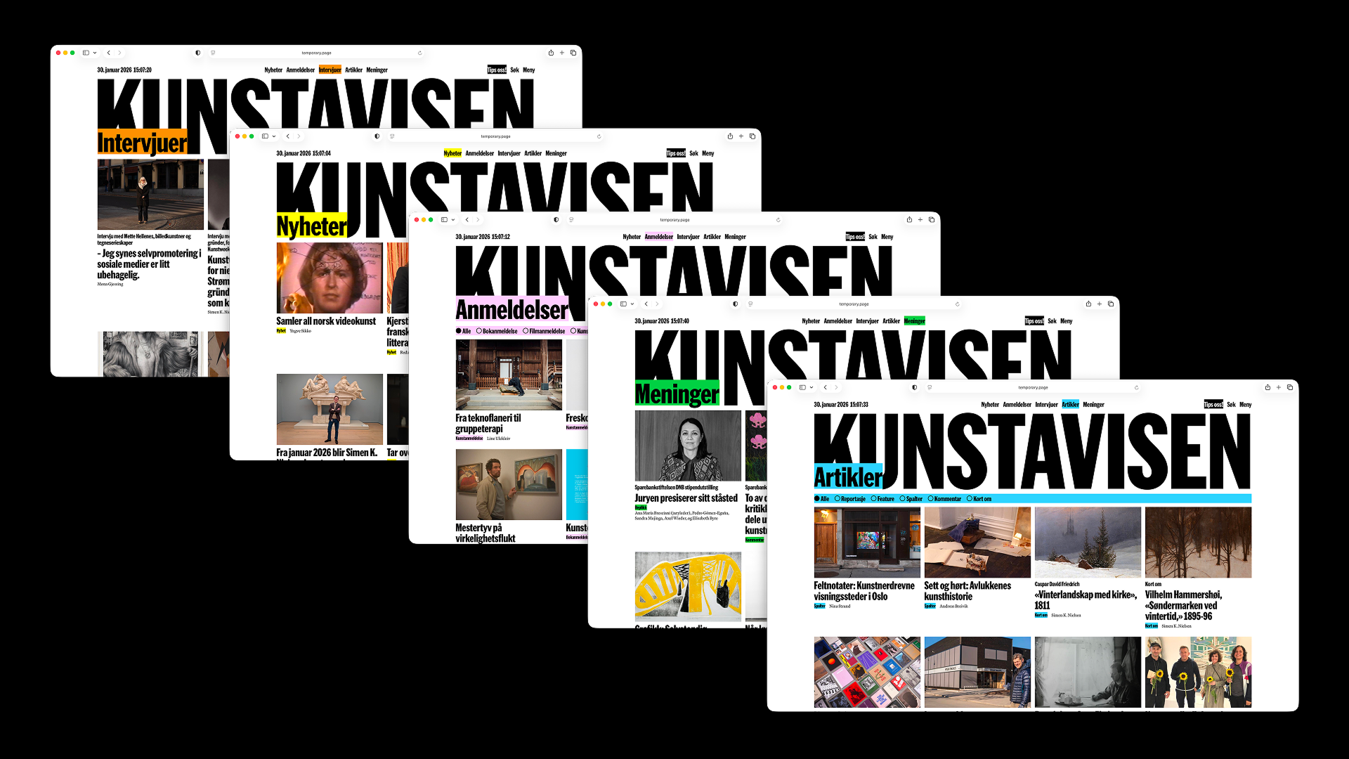 Mange aviser oppå hverandre